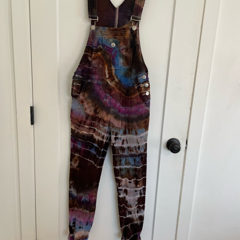 Katyamoondies Corduroy Tie-Dye Overalls - ONE OF A KIND